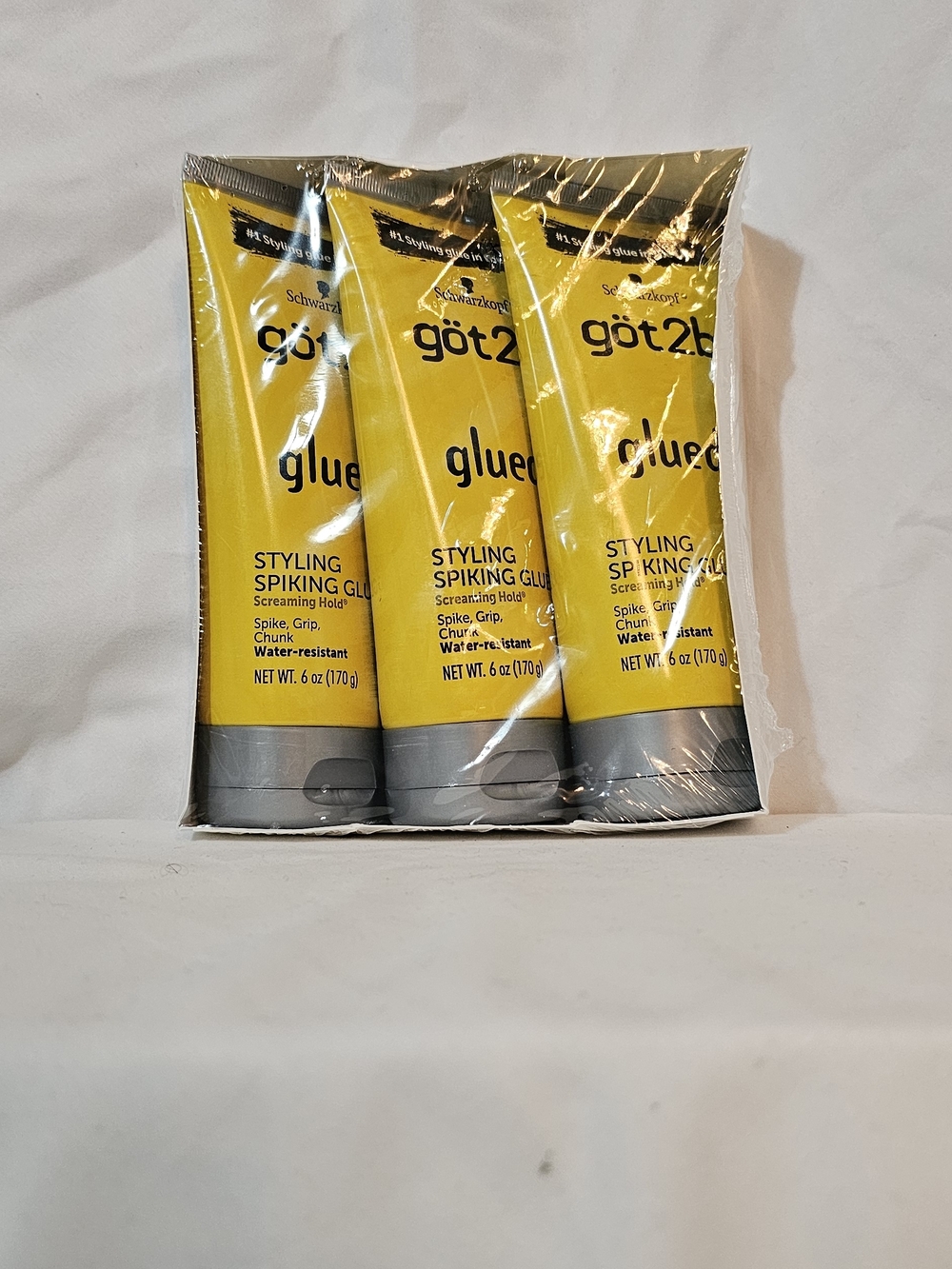 Got2b glued Styling Spiking Glue - Yellow (3 Pack)